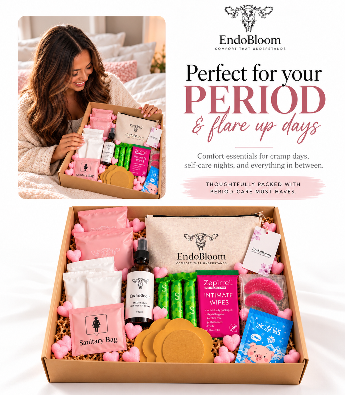The period & flare up Kit (PRE -ORDER ONLY) until release date.